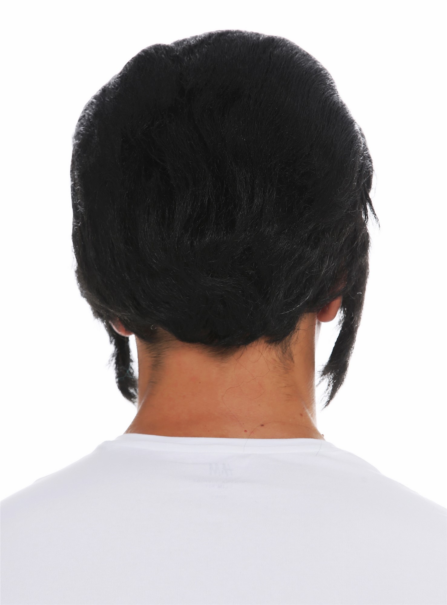 Wig carnival Halloween men man 50's Rockabilly black side burns quiff 7105, view 5, WIG ME UP: Your Perücken Online Shop Party Wig, Men, pitch black, straight, short