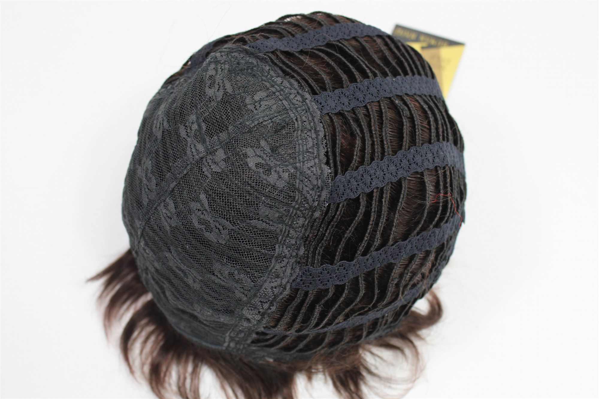 hochwertige Qualitätsperücken, Damen Perücke Echthaar Braun-Mix 8065HH-2T33, Ansicht 4, WIG ME UP: Ihr Perücken Online Shop glatte Tressen-Perücke 100% Echthaar Braun kurze Haare für Damen