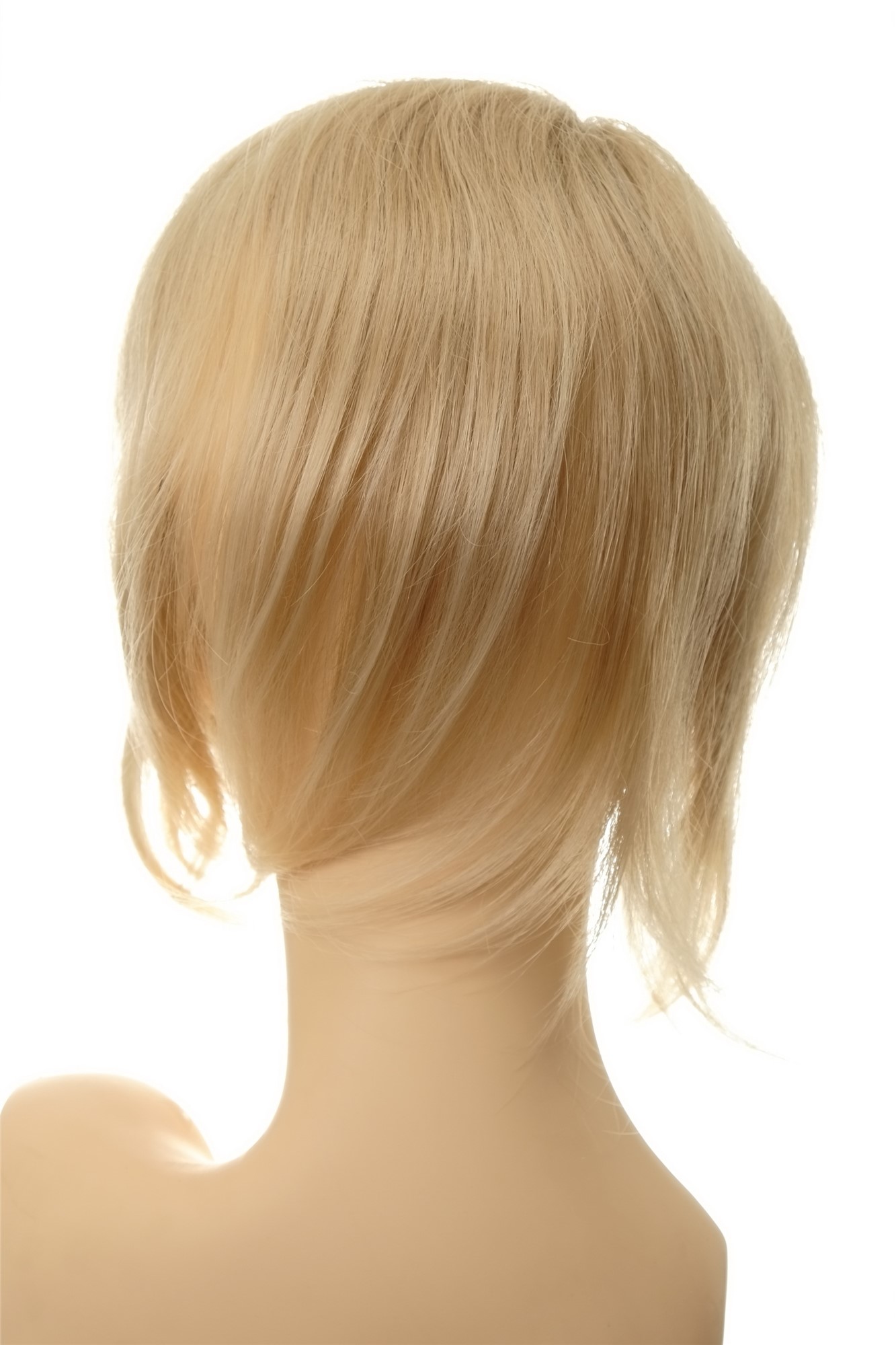 Toupee, golden blonde-platinum blonde mix, straight, short