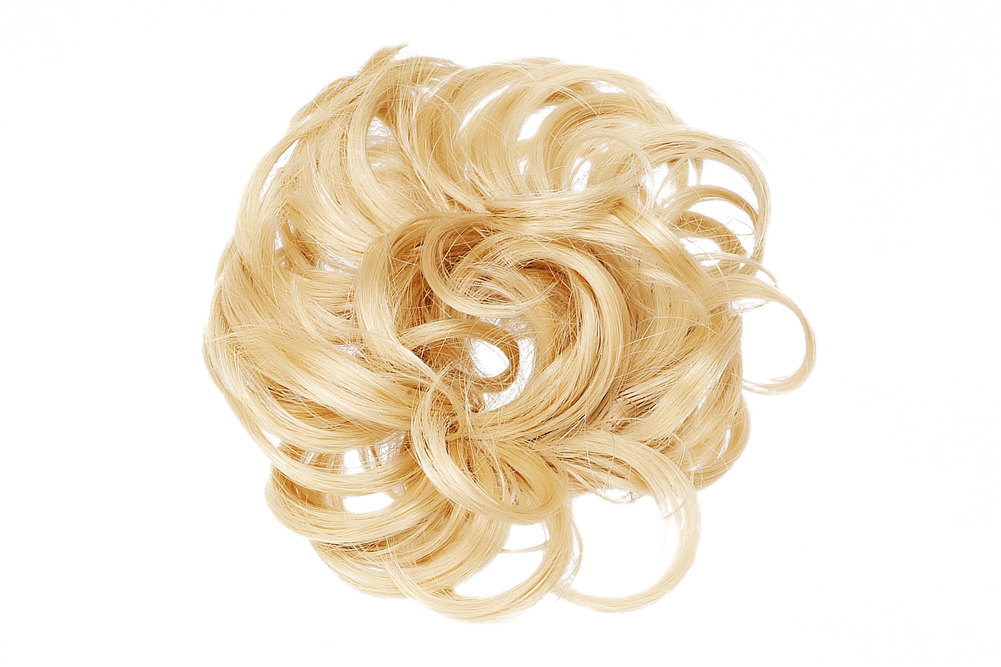 Scrunchie lockig Hellblond 13 cm