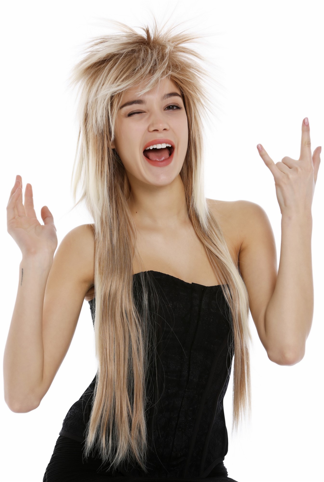 Quality Wigs, Ladies, blond mix, straight, very long