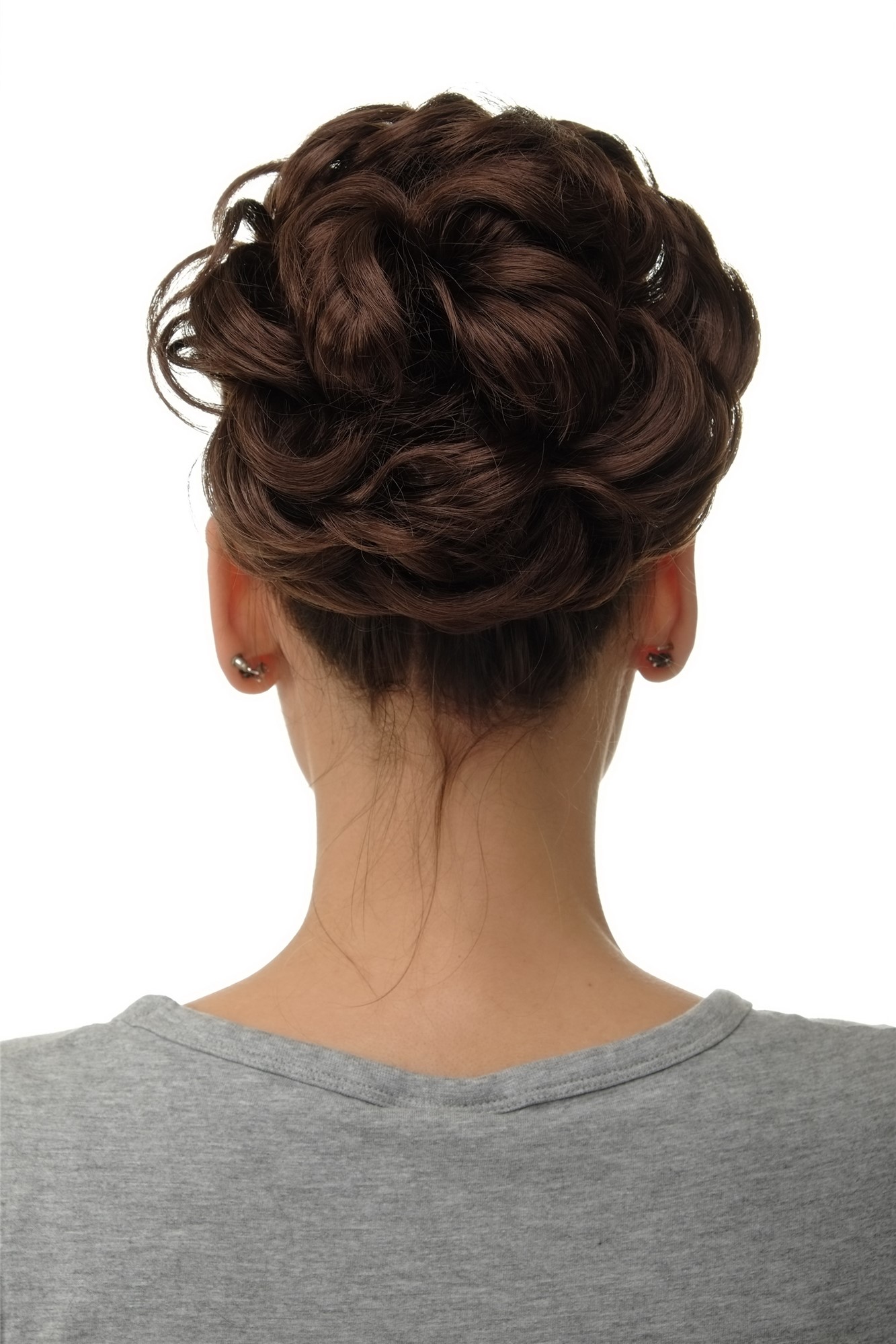 Haarteil Dutt Haarrose Buschig Mittelbraun Q840-6, Ansicht 4, WIG ME UP: Ihr Perücken Online Shop lockiger Dutt Haarteil Mittelbraun