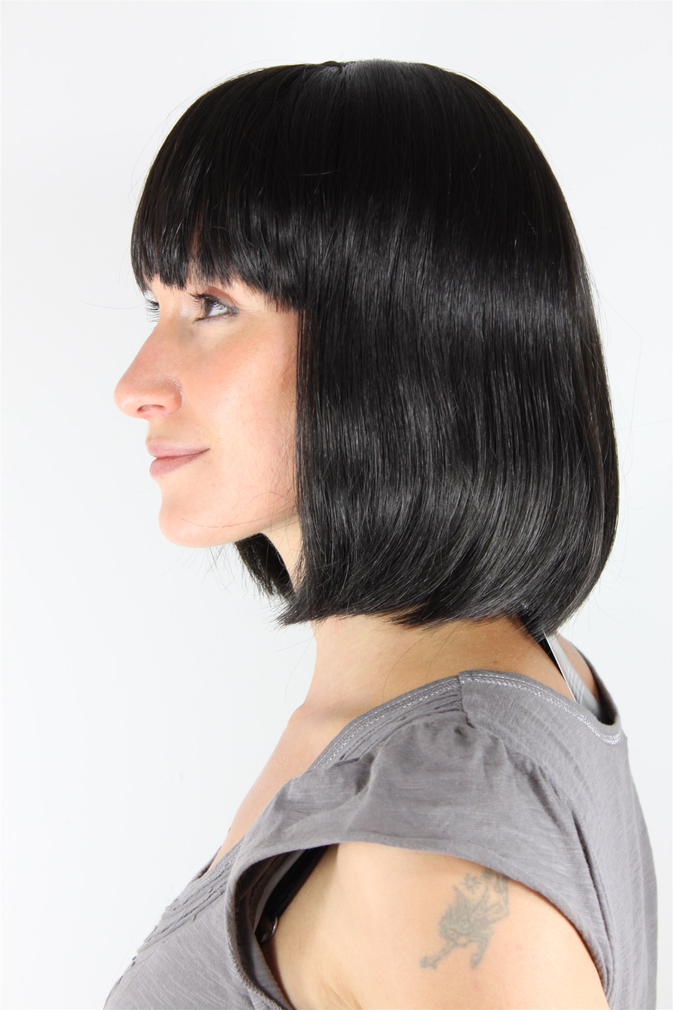 MIA lady  wig black FEMDOM Pulp Fiction BANGS/Fringe (7803 Colour 2), view 2, WIG ME UP: Your Perücken Online Shop Quality Wigs, Ladies, black-brown, straight, short