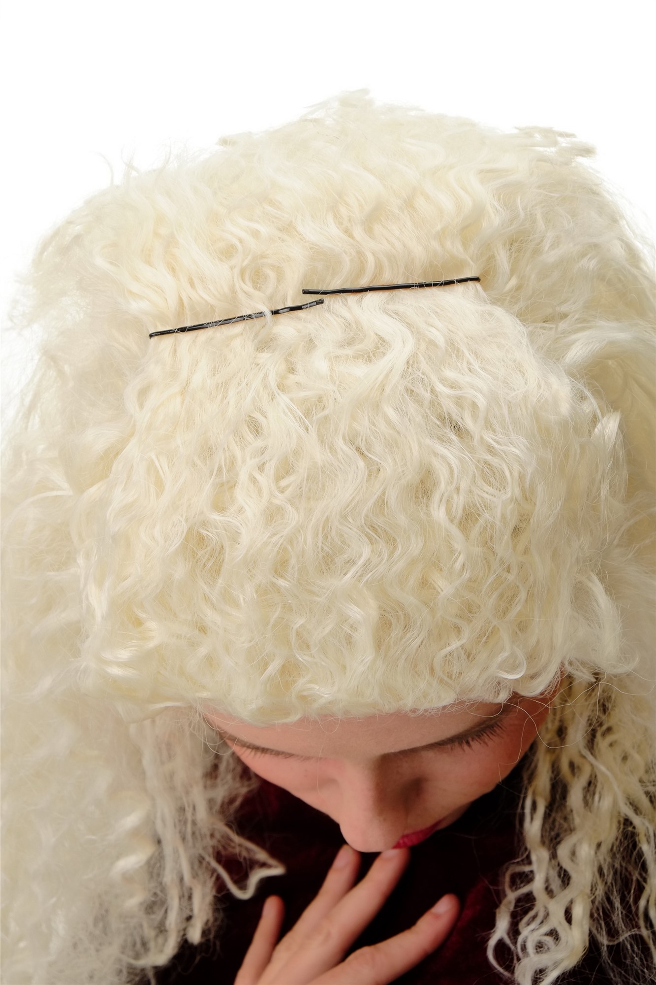 günstige Party Perücke, Perücke Hellblond Krepplocken Tolle PT0030-K613, Ansicht 2, WIG ME UP: Ihr Perücken Online Shop lockige Party Perücke Blond lange Haare für Damen