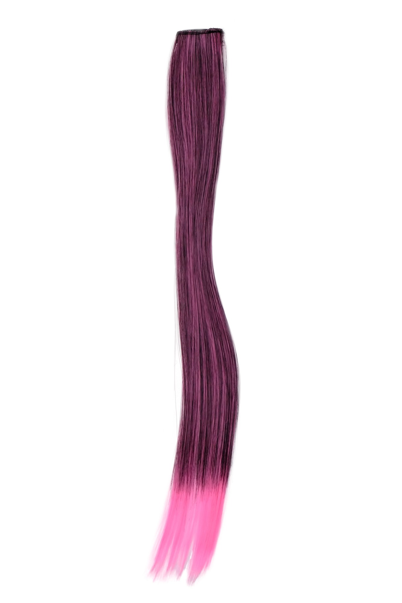 glatte Extensions Pink-Schwarz-Mix Schwarzpink 45 cm lang