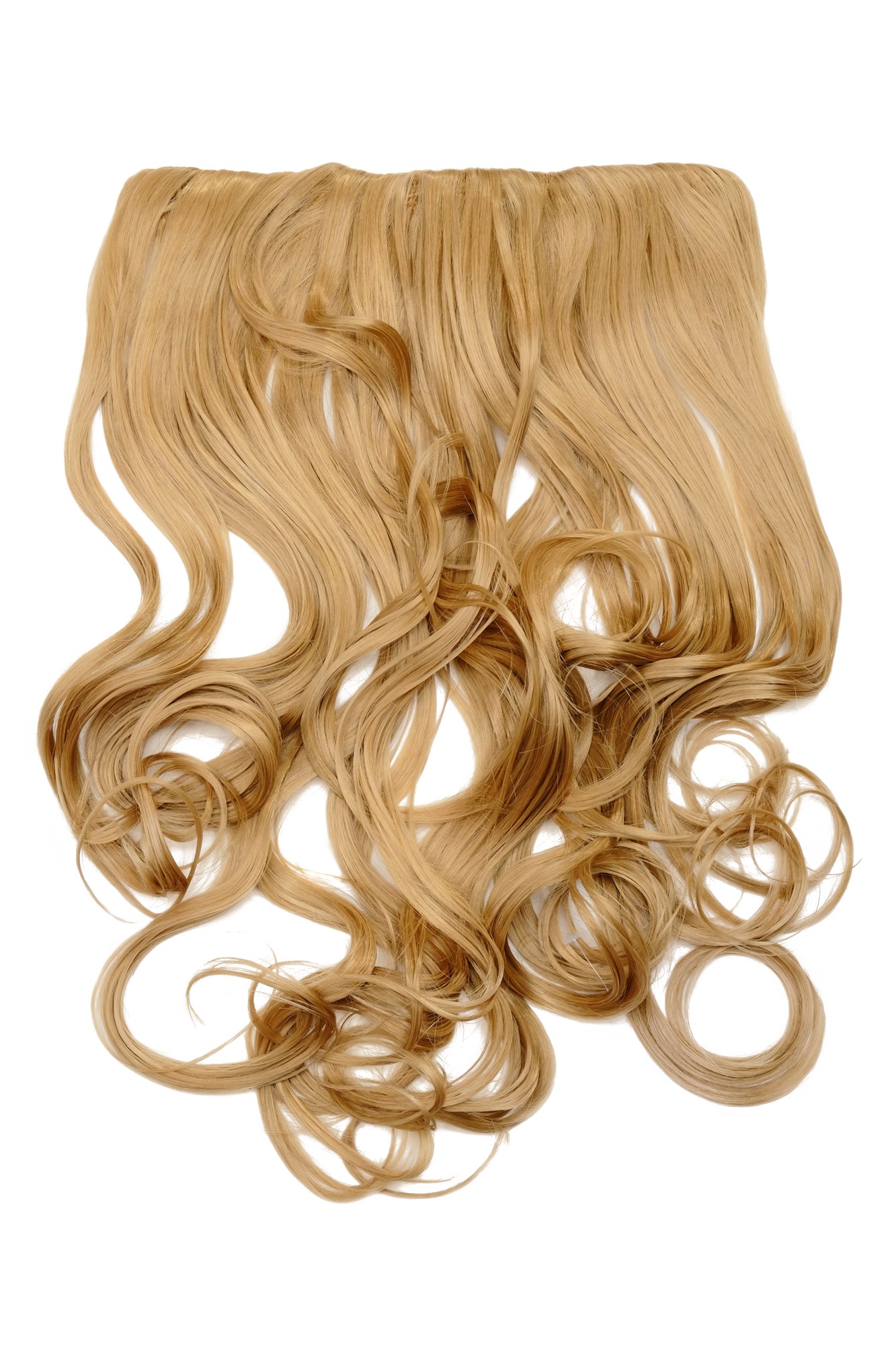 lockige Halbperücke Goldblond 50 cm lang