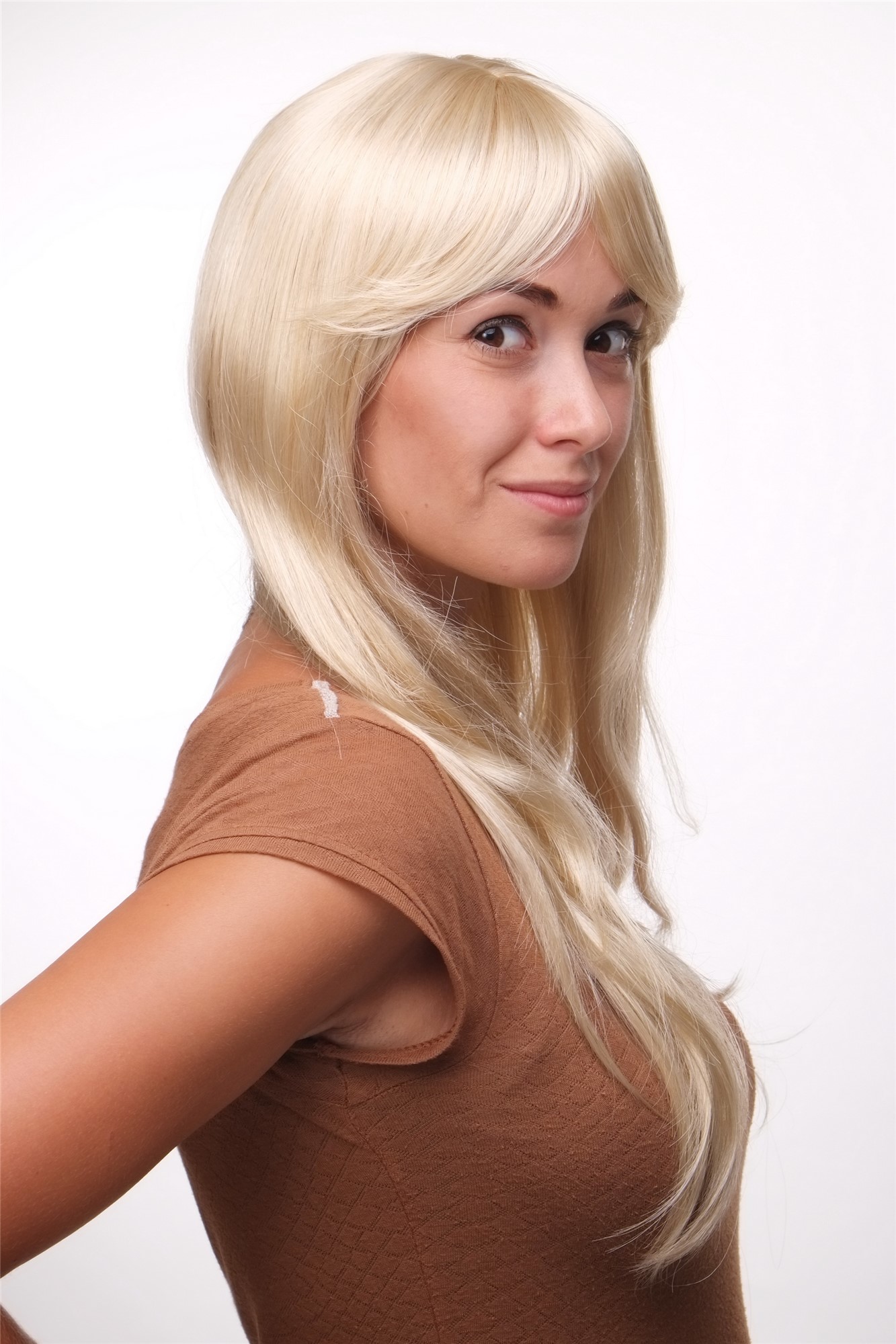 Quality Wigs, Ladies, light blonde-golden blonde, straight, long