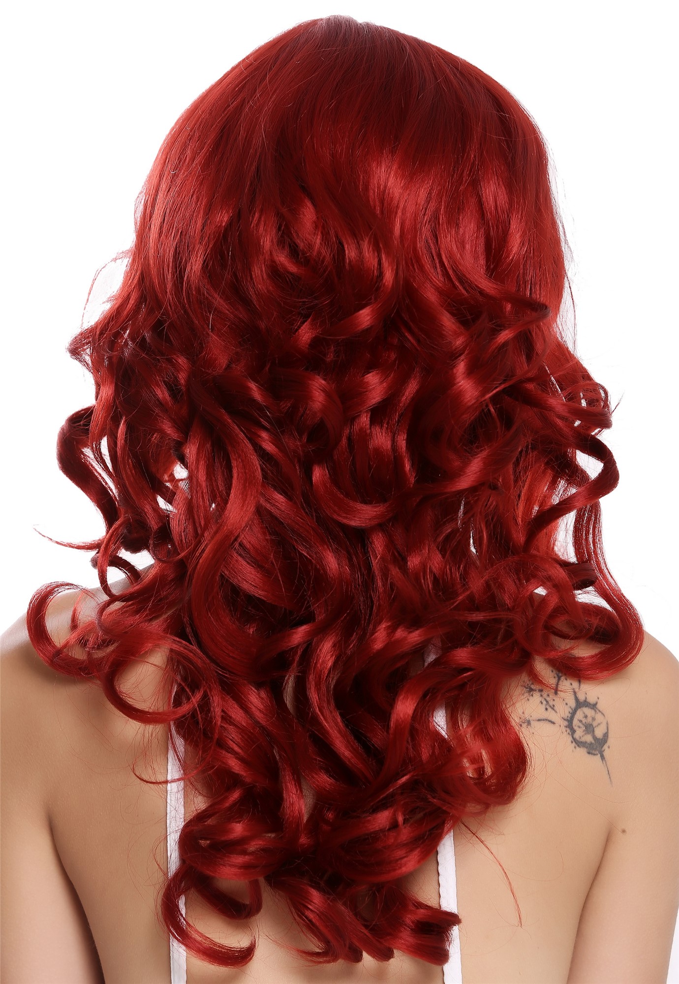 Lady women wig long wavy parting teased volume red Diva DW1948, view 4, WIG ME UP: Your Perücken Online Shop Quality Wigs, Ladies, fire red, wavy, long