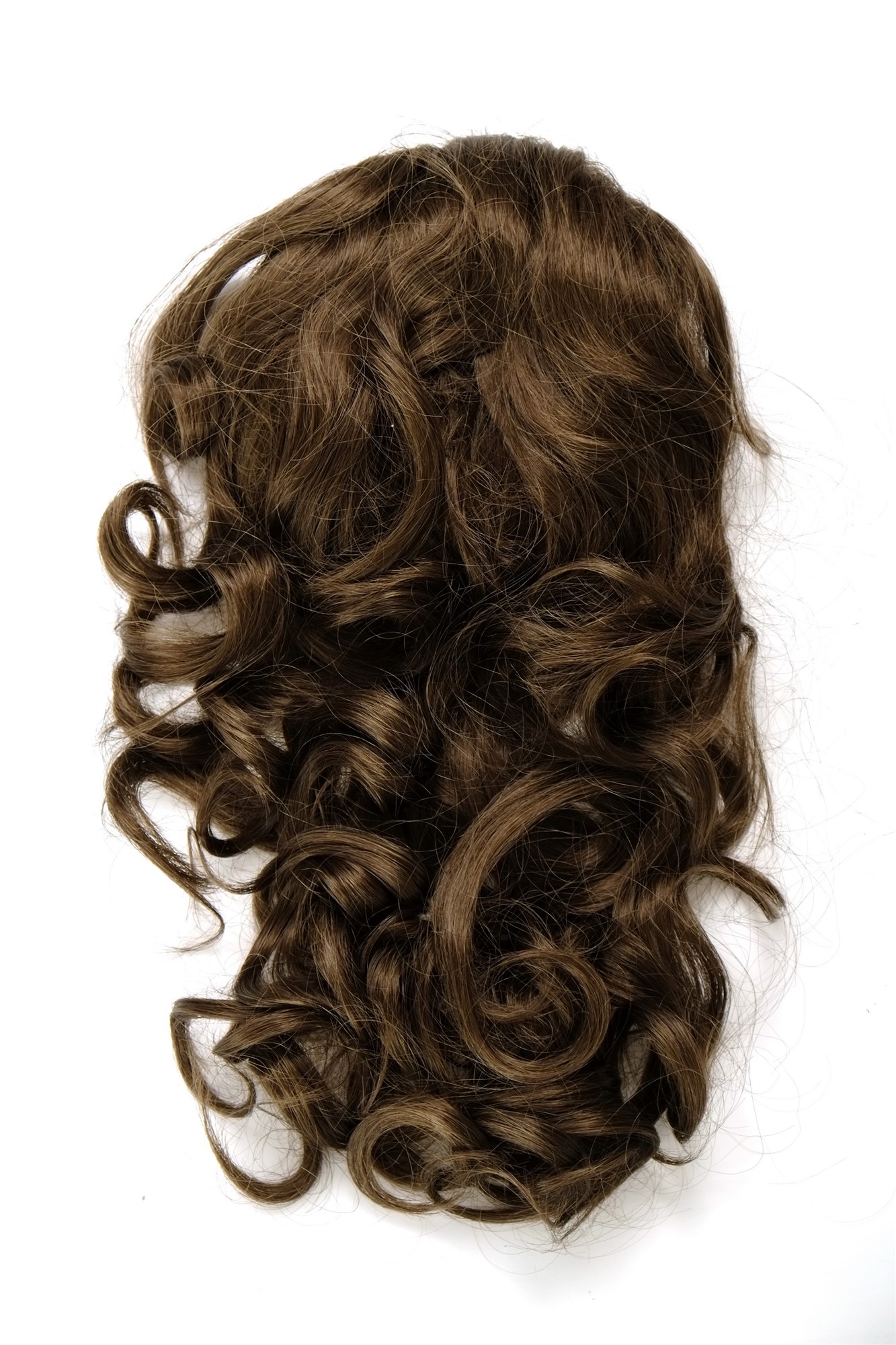 Ponytail clamp combs draw string curled voluminous very long medium brown WK08, view 3, WIG ME UP: Your Perücken Online Shop Ponytails, medium ash brown, curled, long