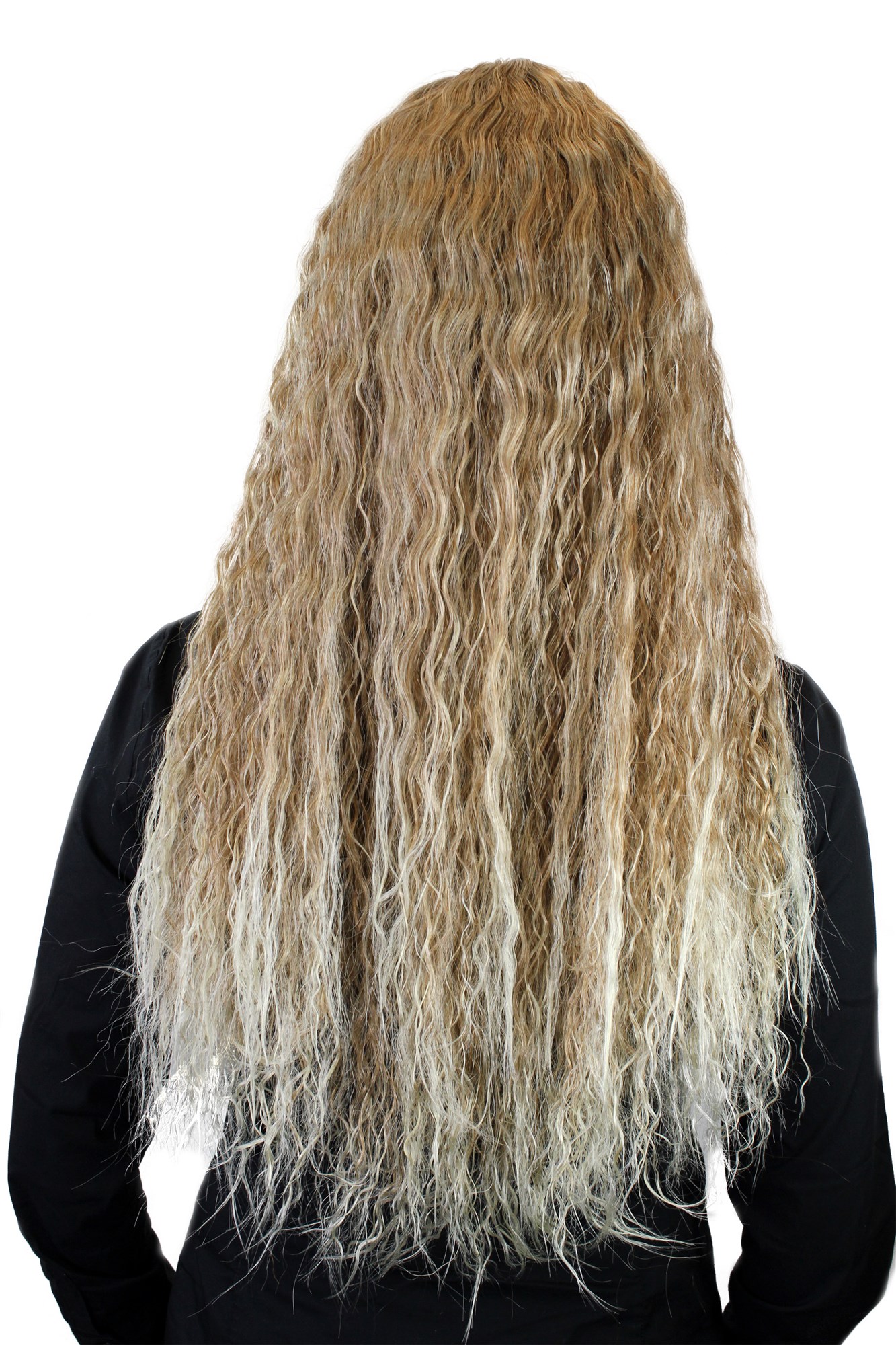 hochwertige Qualitätsperücken, Perücke Kinky Locken Lang Blond 7066C-27T613, Ansicht 4, WIG ME UP: Ihr Perücken Online Shop lockige Tressen-Perücke mit Kopfhaut-Imitat Hellblond sehr lange Haare für Damen