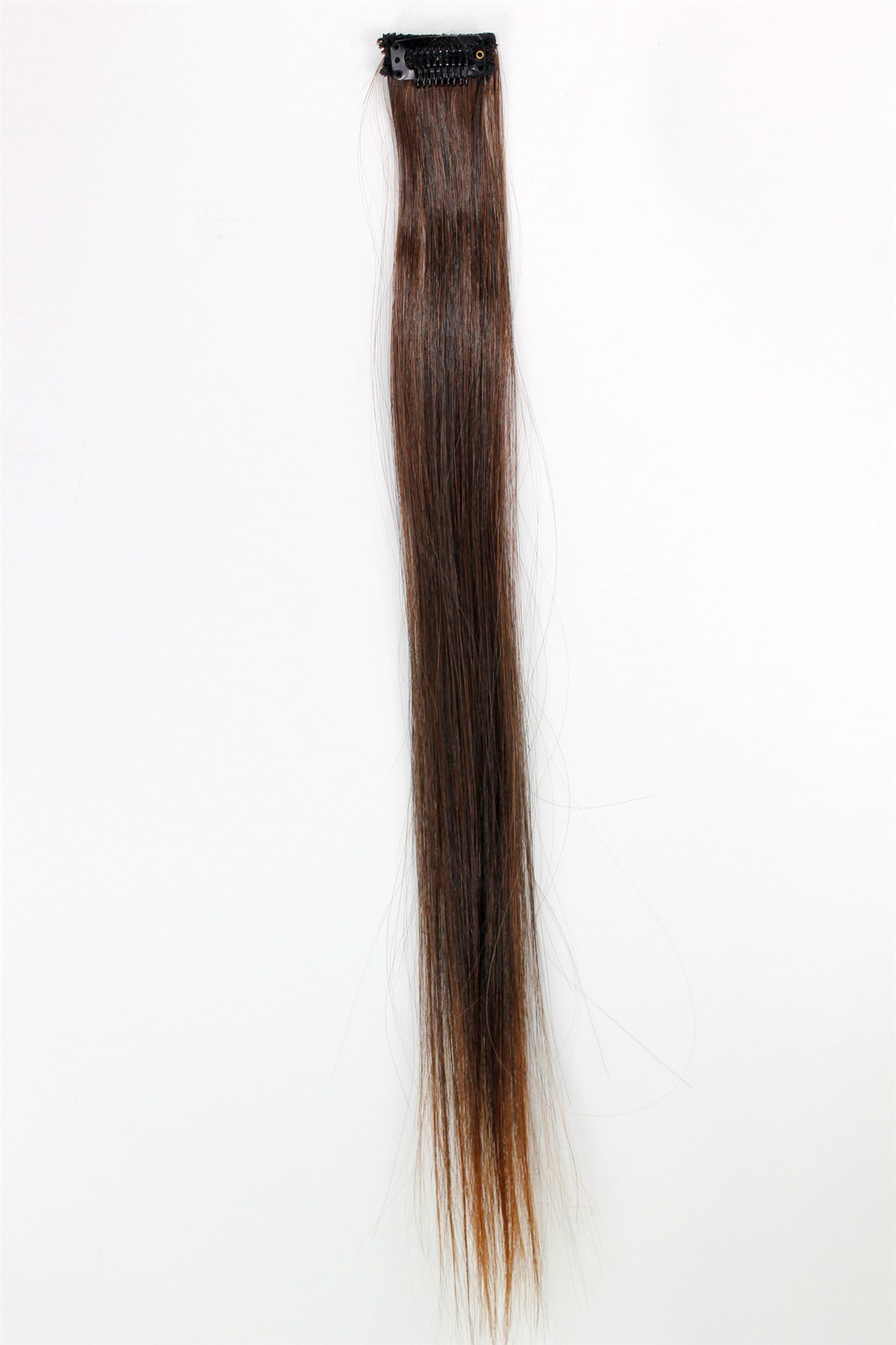 glatte Extensions Dunkel Rotbraun 45 cm lang