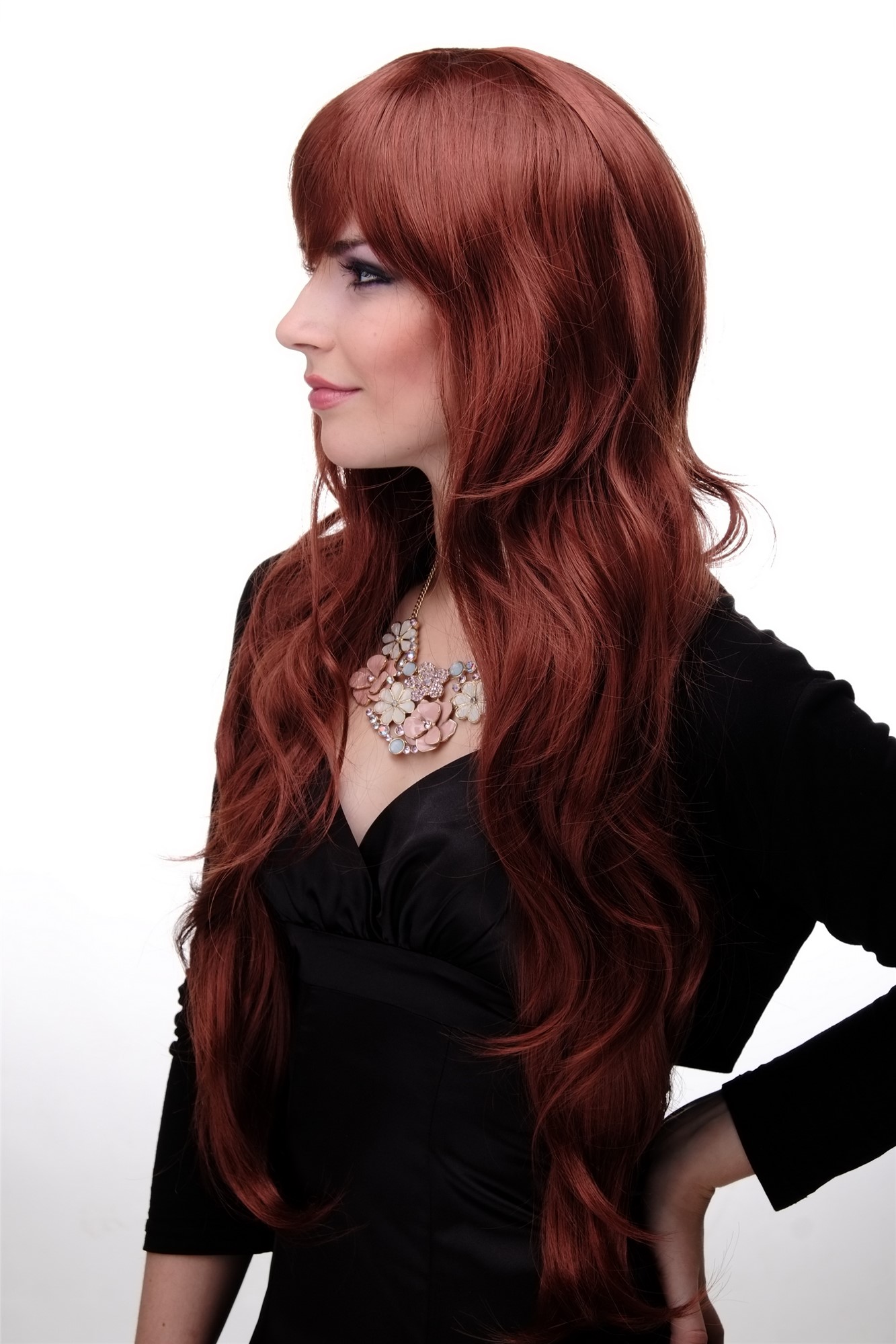 Quality Wigs, Ladies, copper, wavy, very long